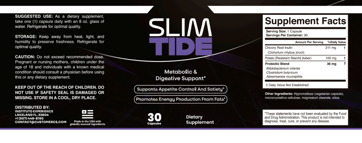 SlimTide supplement facts
